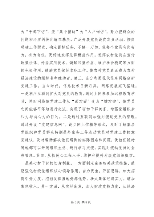 基层反映：关于加强农村基层组织建设的思考.docx