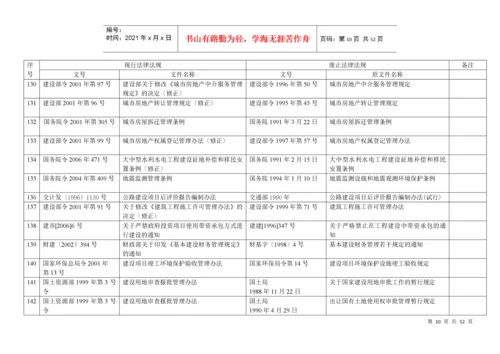 2022整理-《工程咨询法规库》废止法律法规一览表.docx