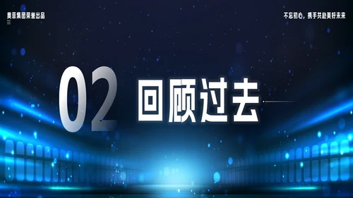 蓝色宽屏科技风2023创新突破年会带内容PPT模板