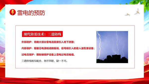 夏季防雷电防溺水防雷电安全教育PPT课件