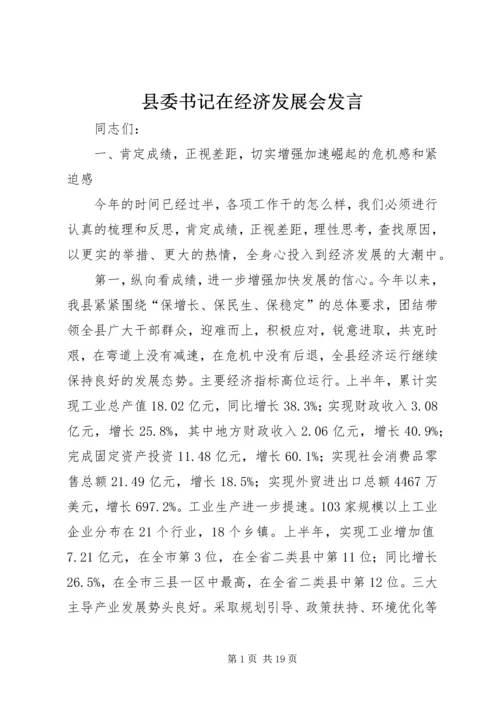 县委书记在经济发展会发言.docx