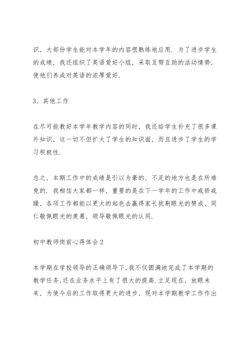 初中教师岗前心得体会.docx