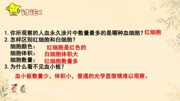 初中生物学人教版（新课程标准）七年级下册4.4.1流动的组织──血液课件(共22张PPT)