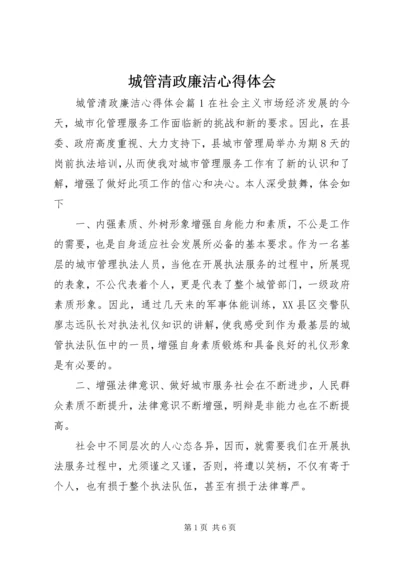 城管清政廉洁心得体会.docx