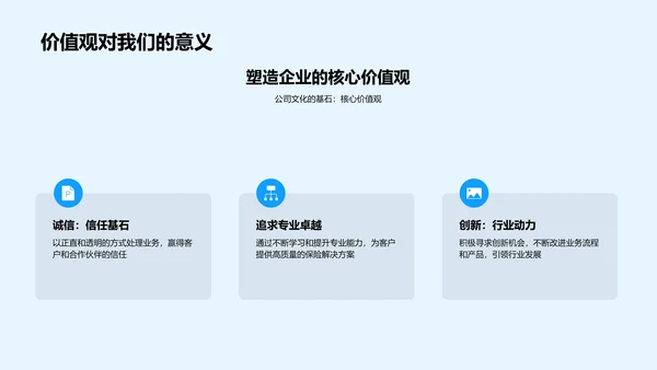 保险公司文化学习PPT模板