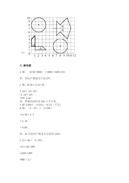 人教版六年级上册数学期末测试卷及答案（基础+提升）.docx