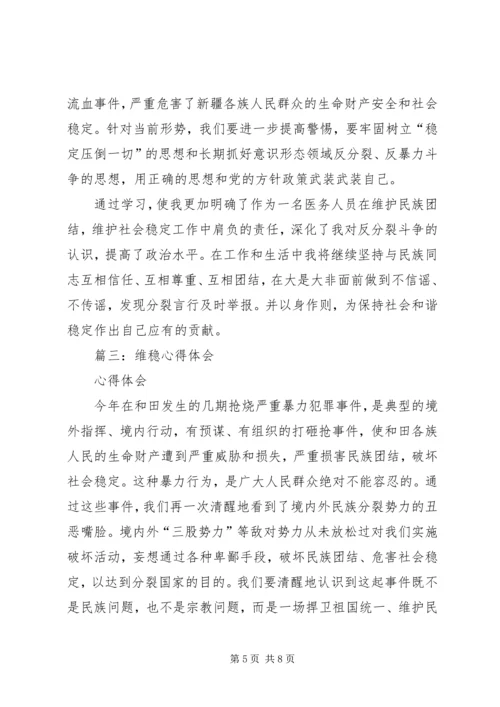 新疆维稳工作心得.docx