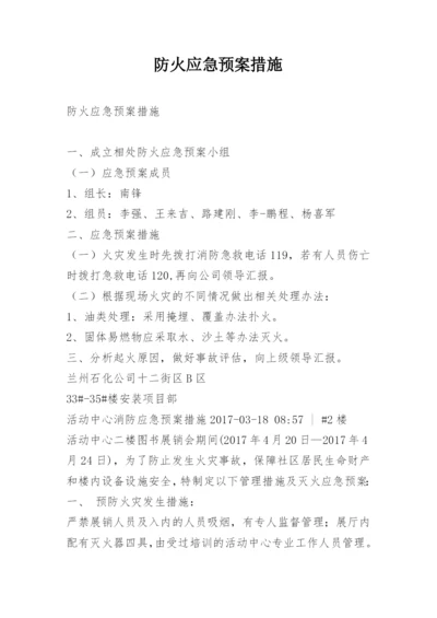 防火应急预案措施.docx