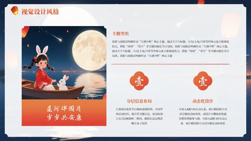 红色中国风中秋佳节活动庆典通用PPT模板