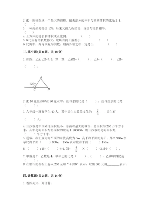 乌兰浩特市六年级下册数学期末测试卷（名师推荐）.docx