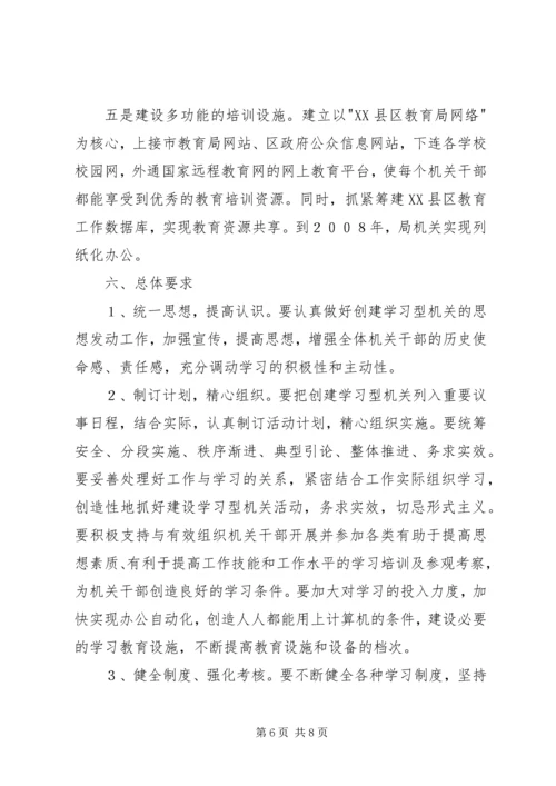 关于创建学习型机关的实施意见.docx