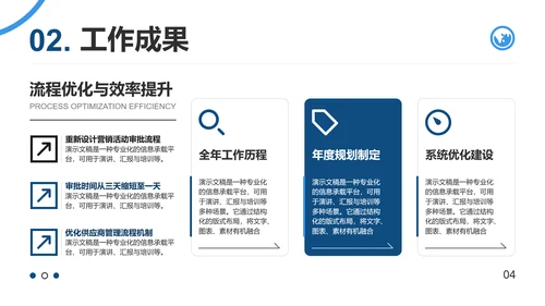 潘通蓝简约风通用项目总结月度总结工作总结PPT模板