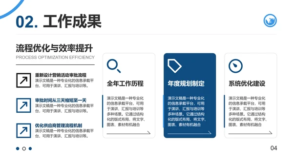 潘通蓝简约风通用项目总结月度总结工作总结PPT模板