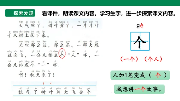 部编1A 第4单元 第4课 秋天（2）课件