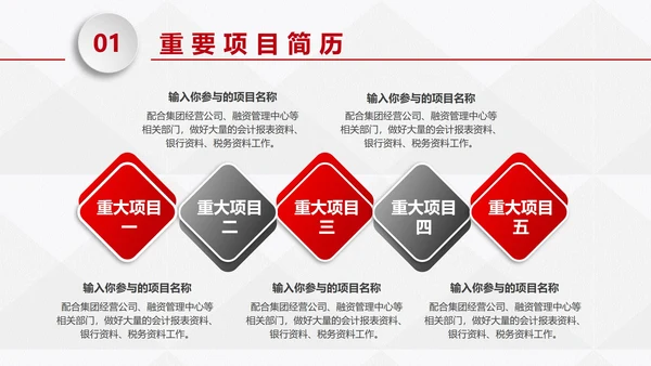 红色商务微粒体企业岗位竞聘个人介绍PPT模板