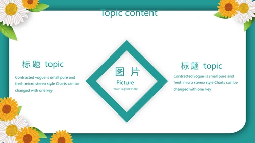 向日葵微笑服务礼仪教育培训动态PPT模板