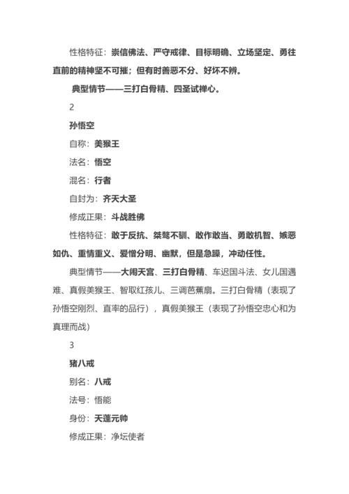 名著复习《西游记》知识汇总与考点速练.docx