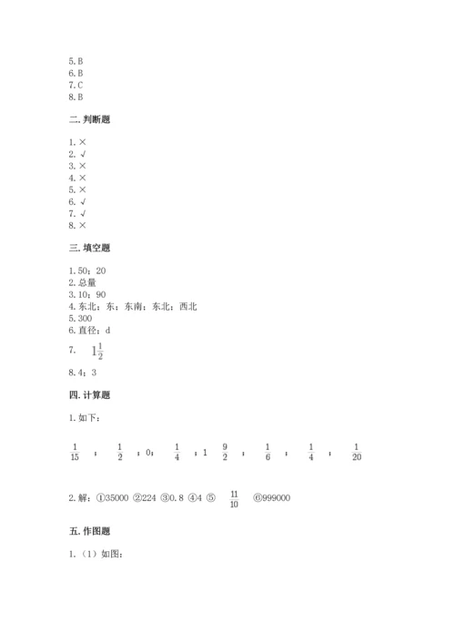 小学数学六年级上册期末考试卷及完整答案（有一套）.docx