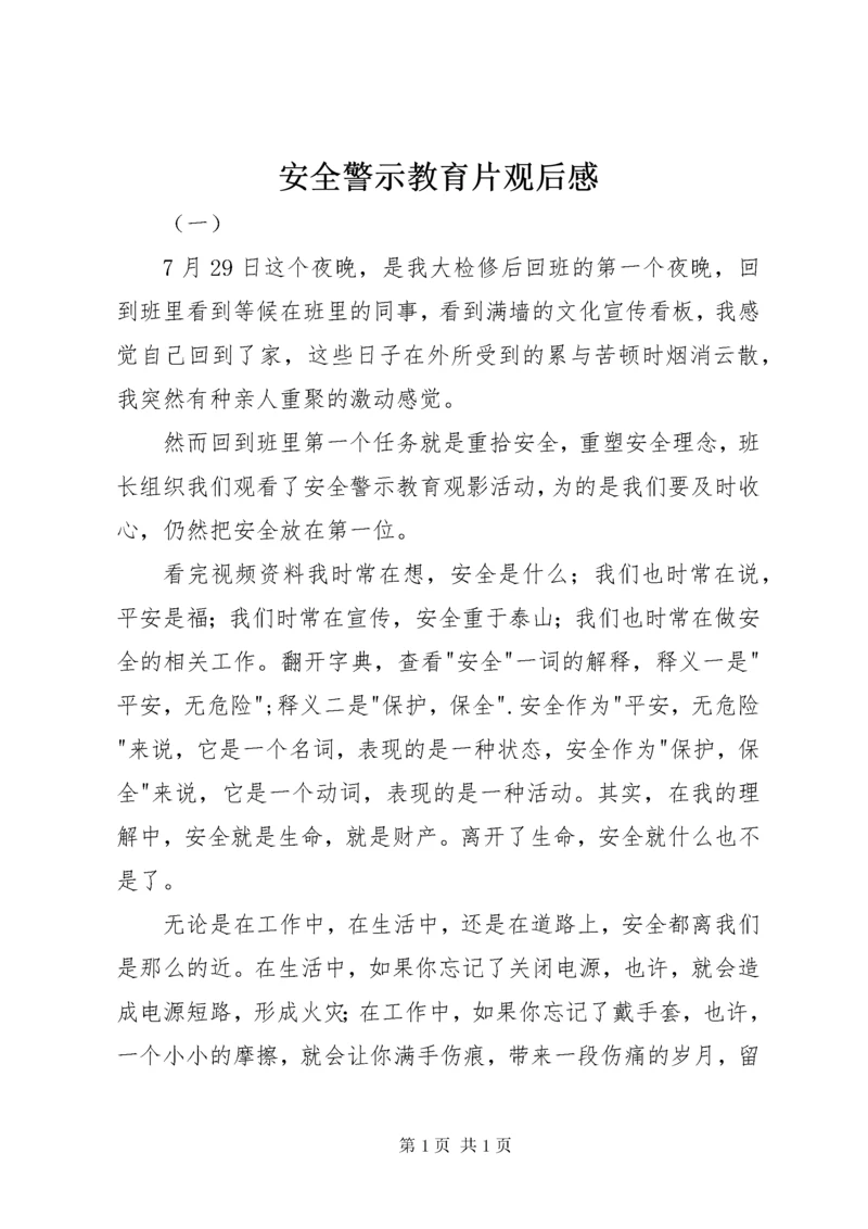 安全警示教育片观后感 (4).docx