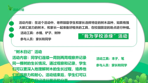 春天效游手植绿意植树节种树通用PPT模板