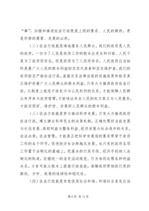 县委书记在依法行政动员会发言.docx