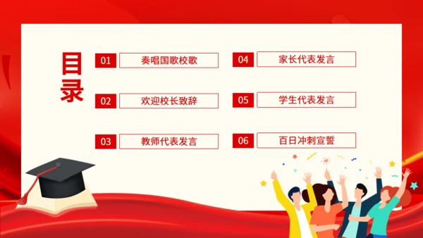 高考必胜中考百日誓师大会通用PPT模板
