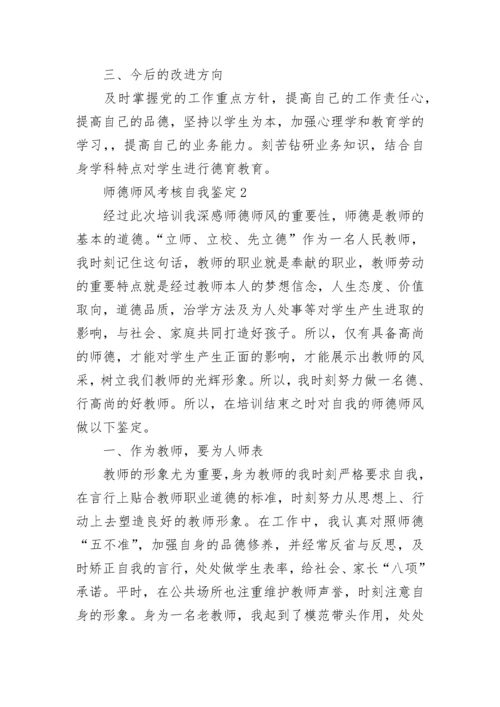 师德师风考核自我鉴定.docx