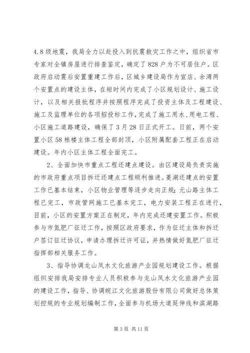 城乡建设局工作汇报.docx
