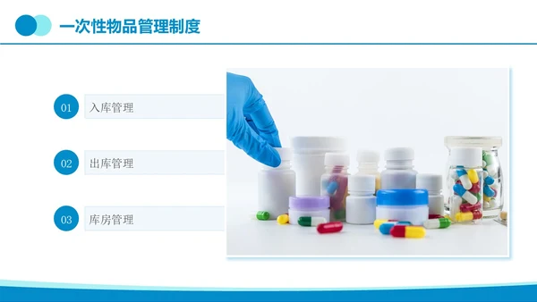 蓝色简约实拍无菌物品的管理和制度医疗培训PPT课件管理制度