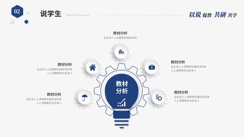 蓝色简约微粒体教师说课教学课件教育教学设计ppt模板
