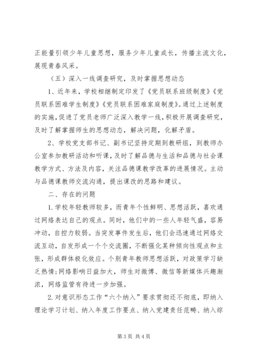 学校党支部关于XX年第一季度意识形态领域研判报告 (2).docx