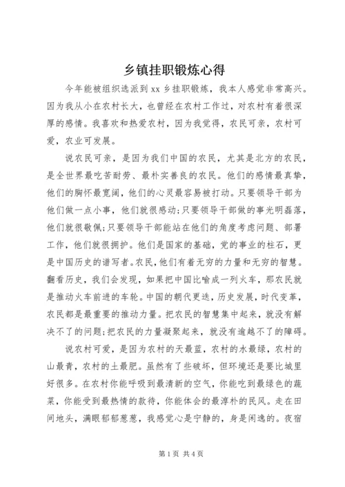 乡镇挂职锻炼心得.docx