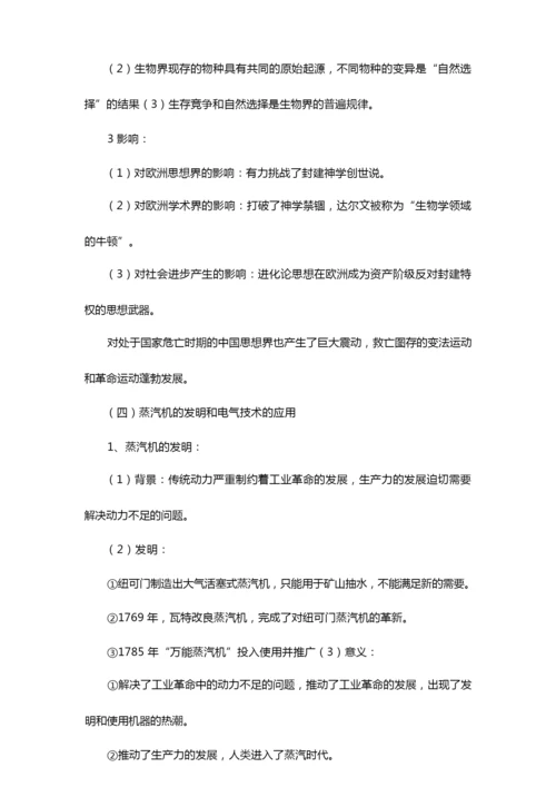 高中历史必修三专题七第二课知识框架.docx