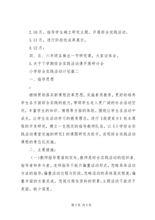 某某小学综合实践活动计划.docx