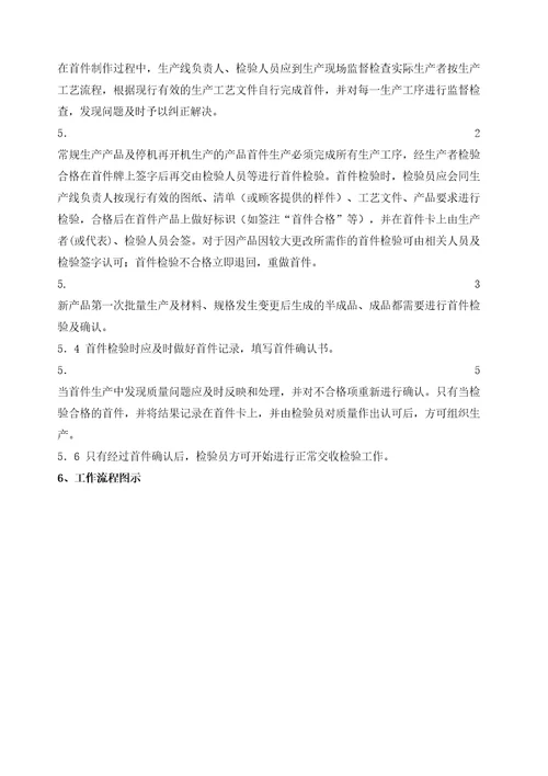 首件检验流程规范