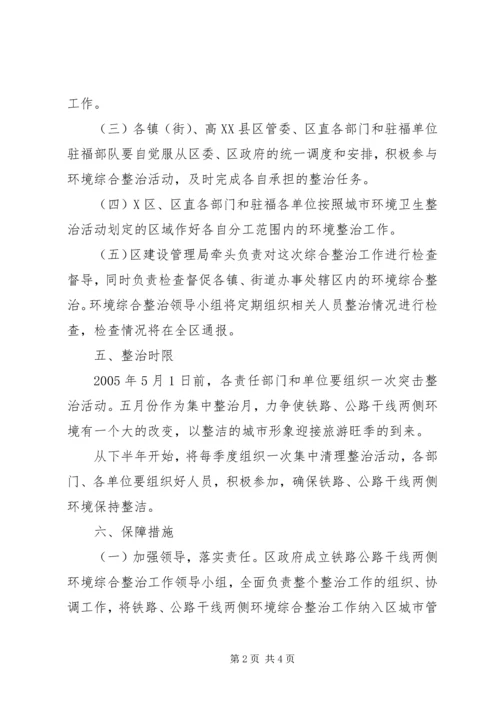 铁路公路干线两侧环境卫生综合整治实施方案 (4).docx