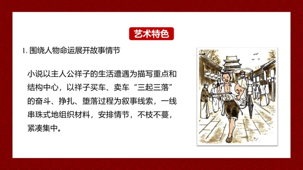 夕阳下的骆驼《骆驼祥子》PPT课件模板