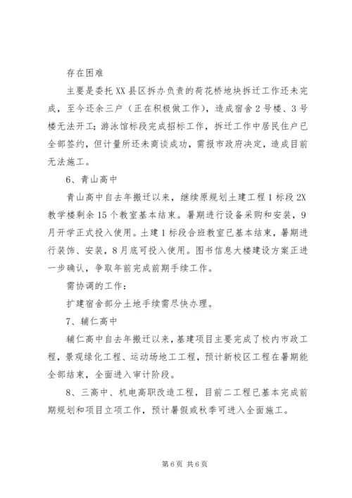 学校管理中心重点项目建设情况汇报.docx