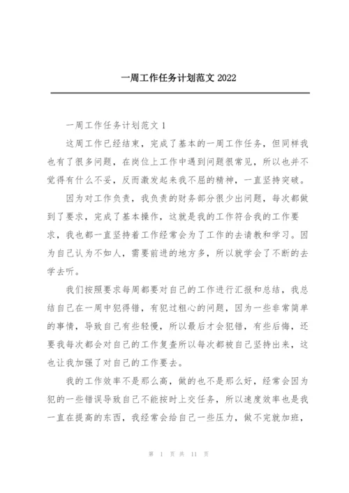 一周工作任务计划范文2022.docx