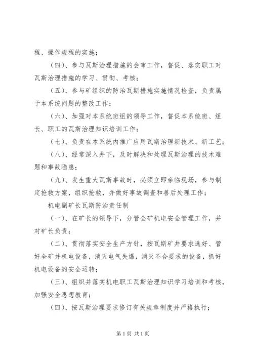 煤矿瓦斯防治责任制及瓦斯防治管理制度 (4).docx