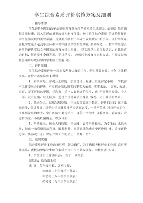 学生综合素质评价实施方案及细则.docx