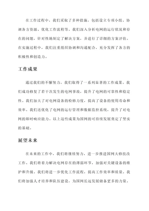 国网大修技改总结汇报