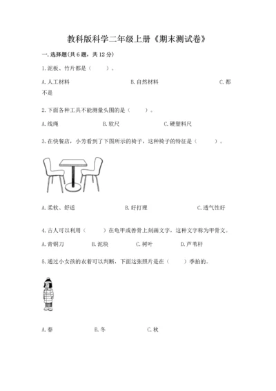 教科版科学二年级上册《期末测试卷》含完整答案【有一套】.docx