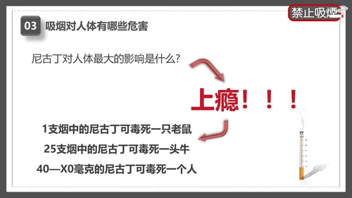 世界无烟日禁止吸烟有害健康PPT模板