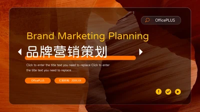 橙色商务欧美图片品牌营销策划PPT模板