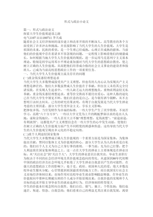 【精编】形式与政治小论文.docx