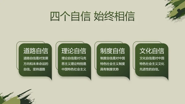 迷彩风格八一部队党课青春梦强军梦动态PPT