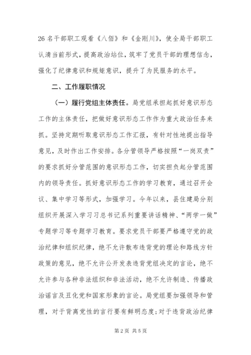 住建局第四季度意识形态分析研判报告.docx
