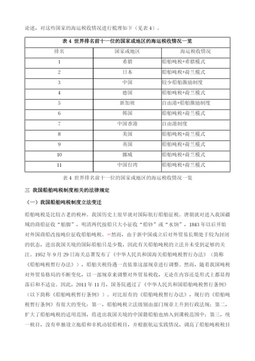 现代船舶吨税制对我国的启示及借鉴.docx