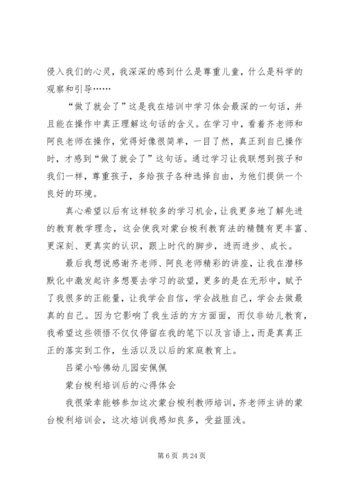 蒙台梭利教育培训感想 (2).docx